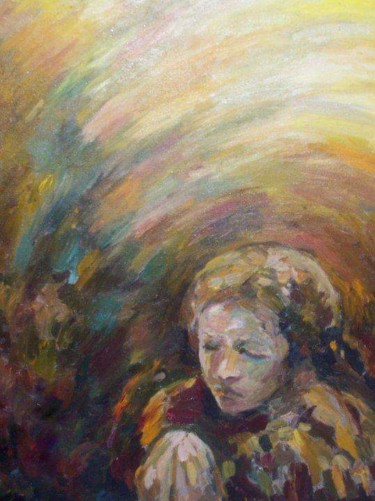 Painting titled "Prayer" by Dina Khabibullina (Dina Adagio), Original Artwork, Oil