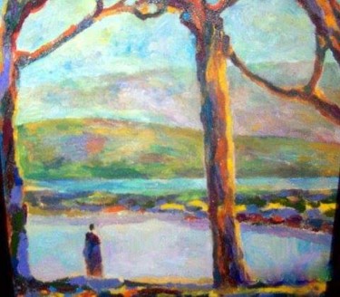 Painting titled "Contemplate" by Dina Khabibullina (Dina Adagio), Original Artwork