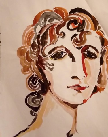 Drawing titled "Portrait" by Dina Khabibullina (Dina Adagio), Original Artwork, Other