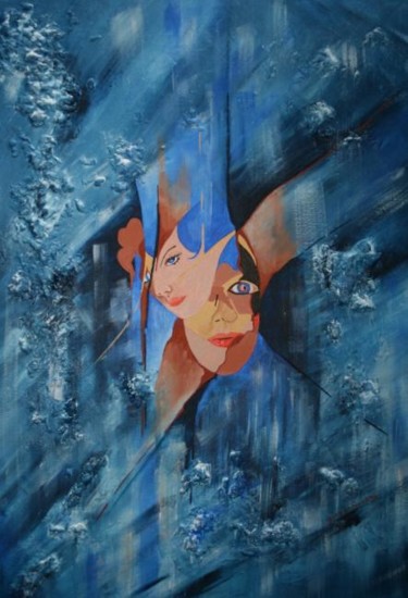 Painting titled "Máscara I" by Dina De Souza, Original Artwork
