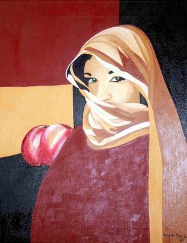 Painting titled "Mistik" by Dina De Souza, Original Artwork, Oil