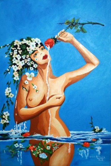 Painting titled "Alfena" by Dina De Souza, Original Artwork, Oil