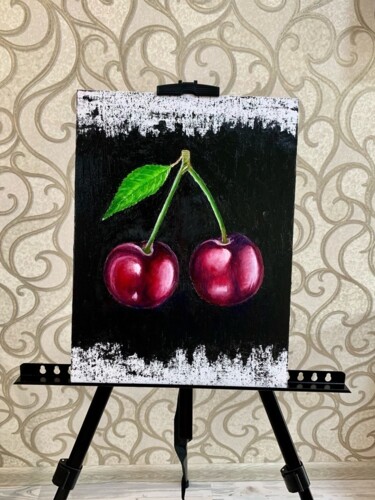 Картина под названием "Спелая вишня" - Динара Гефнидер, Подлинное произведение искусства, Масло