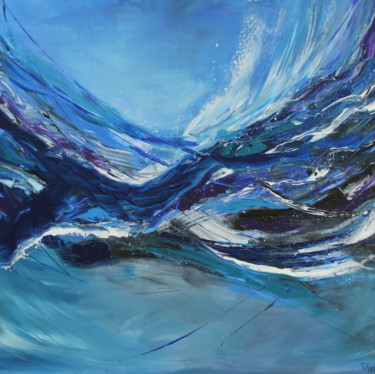 Malerei mit dem Titel "Wave" von Dinara Aristo, Original-Kunstwerk, Acryl