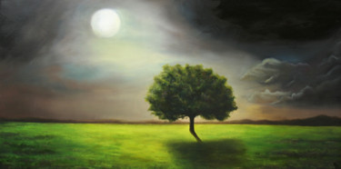 Pintura intitulada "Summer Night" por Dinara Aristo, Obras de arte originais, Óleo