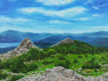 Painting titled "Zuratkul Mountain R…" by Dinara Aristo, Original Artwork, Oil
