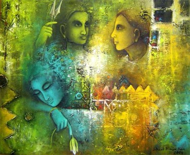 Painting titled "untitled" by Dinesh Kumar Ram, Original Artwork