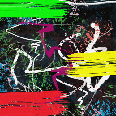 Картина под названием "ABSTRACT ART #044" - Diogo Cruz, Подлинное произведение искусства, Цифровая живопись Установлен на Де…