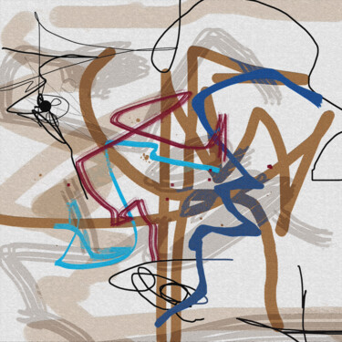 Картина под названием "ABSTRACT ART #050" - Diogo Cruz, Подлинное произведение искусства, Цифровая живопись Установлен на Де…