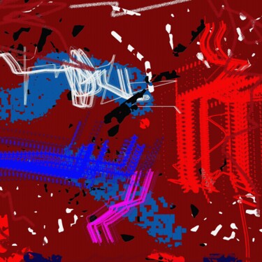 Картина под названием "ABSTRACT ART #053" - Diogo Cruz, Подлинное произведение искусства, Цифровая живопись Установлен на Де…