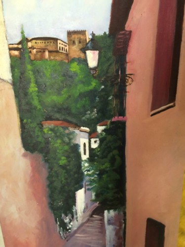 Pintura titulada "Alhambra vista do A…" por Diogo Mariscal, Obra de arte original, Oleo