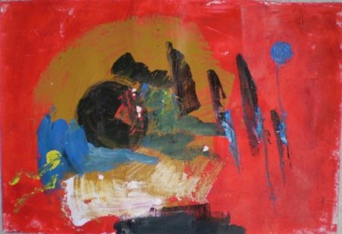 제목이 "Fundo vermelho"인 미술작품 Diogo Mariscal로, 원작, 아크릴