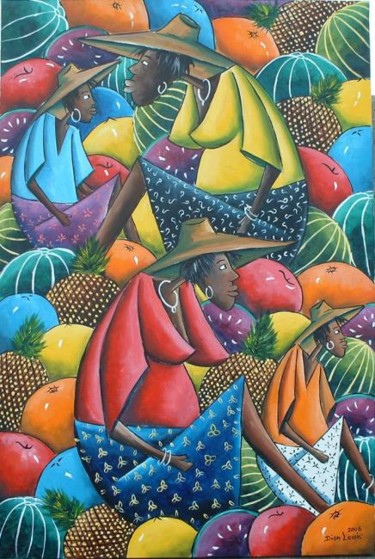 Painting titled "A lotta Fruits" by Dion Lewis, Original Artwork, Oil