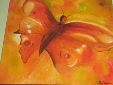 Pittura intitolato "farfalla" da Sandra Orefice, Opera d'arte originale, Olio