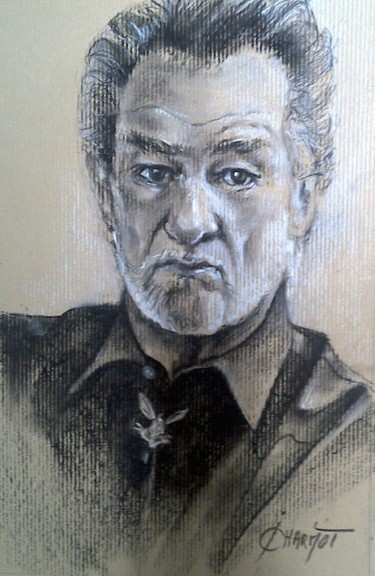 Eddy Mitchell Dessin intitulée "Eddy Mitchell" par Isabelle Charmot, Œuvre d'art originale, Pastel