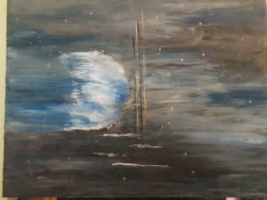 Painting titled "disparition" by Didier Nicolau, Original Artwork, Acrylic