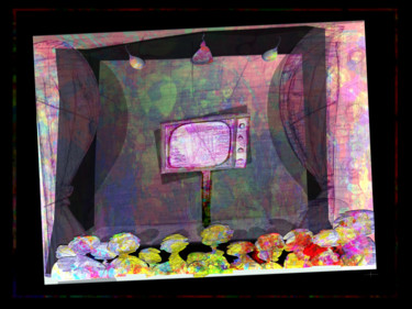 Digital Arts titled "Au theatre ce soir" by Laurent Diesler, Original Artwork, Digital Painting