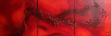 Malerei mit dem Titel "Red Living 03" von Tomira Muguet, Original-Kunstwerk, Acryl
