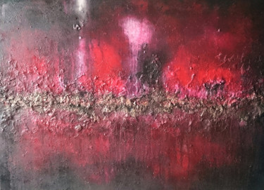 Painting titled "RED No. 2" by Tomira Muguet, Original Artwork, Acrylic