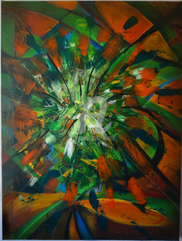 Peinture intitulée "flower of destructi…" par Bigwood H., Œuvre d'art originale, Acrylique