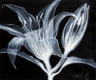 Painting titled "Lily" by Dita Lūse, Original Artwork, Oil