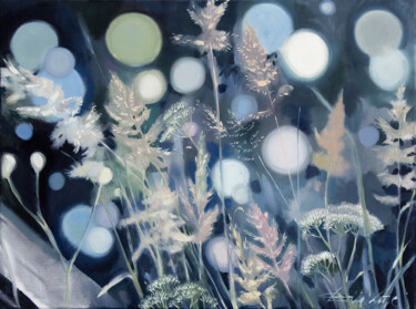 Pintura titulada "Sounds of the meadow" por Dita Lūse, Obra de arte original, Oleo Montado en Bastidor de camilla de madera
