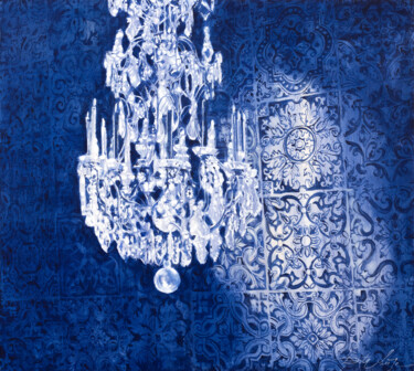 Malarstwo zatytułowany „Reflections of Light” autorstwa Dita Lūse, Oryginalna praca, Olej Zamontowany na Drewniana rama noszy