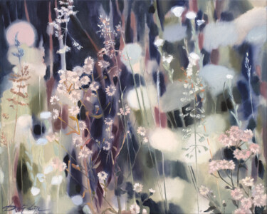 Painting titled "Meadow" by Dita Lūse, Original Artwork, Oil