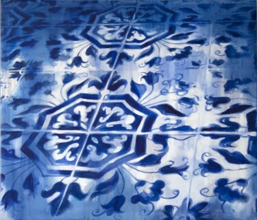 Peinture intitulée "Tomar tiles" par Dita Lūse, Œuvre d'art originale