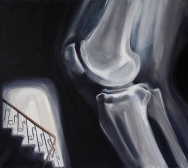 Pittura intitolato "Stairs" da Dita Lūse, Opera d'arte originale, Olio