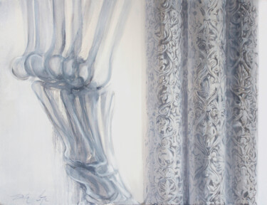 Картина под названием "A Step" - Dita Lūse, Подлинное произведение искусства, Масло Установлен на Деревянная рама для носилок