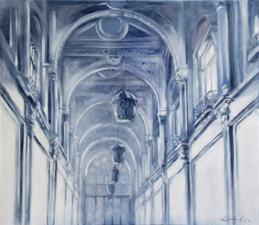 Painting titled "Hall" by Dita Lūse, Original Artwork, Oil