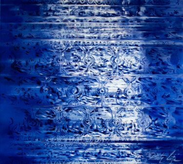Pittura intitolato "Delft Blue" da Dita Lūse, Opera d'arte originale, Olio