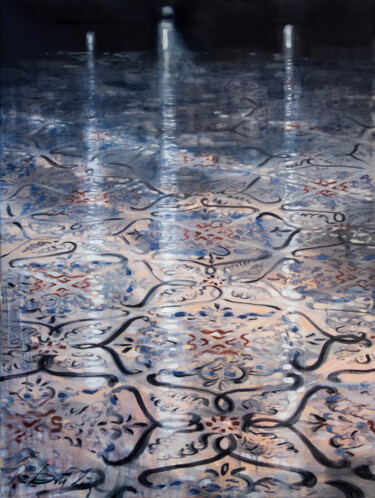 Peinture intitulée "Sicilian floor" par Dita Lūse, Œuvre d'art originale