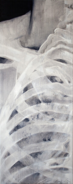 Painting titled "Life force. Trust" by Dita Lūse, Original Artwork, Oil Mounted on Wood Stretcher frame