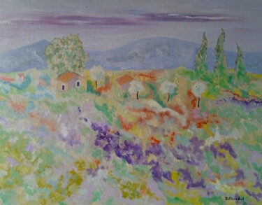 Painting titled "Provence" by Bruno Ditlecadet, Original Artwork, Oil