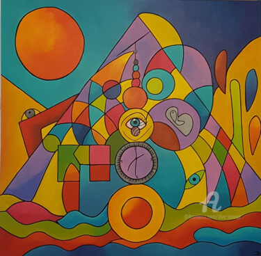 Schilderij getiteld "Colourful moments" door Diva Laranja, Origineel Kunstwerk, Acryl