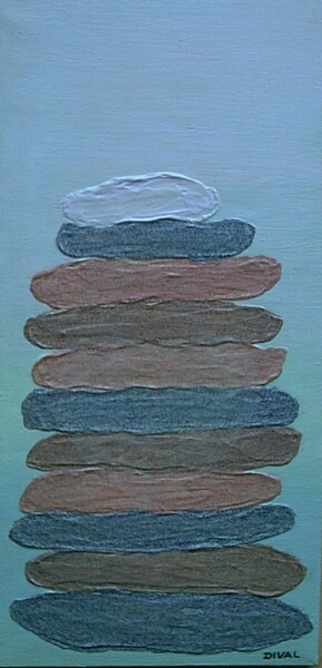 Malerei mit dem Titel "The 11.Stone is Whi…" von Dival, Original-Kunstwerk, Acryl