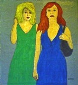Painting titled "Sisters" by Dival, Original Artwork