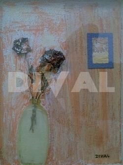Peinture intitulée "Deadflowers" par Dival, Œuvre d'art originale