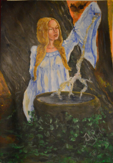 Malerei mit dem Titel "Divination" von Diviciac, Original-Kunstwerk, Acryl