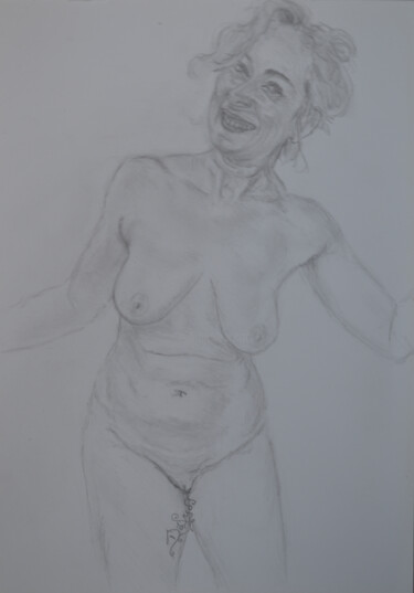 Drawing titled "Charming smile" by Diviciac, Original Artwork, Pencil