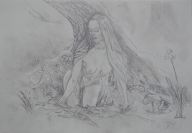 Рисунок под названием "Witch harvest" - Diviciac, Подлинное произведение искусства, Карандаш
