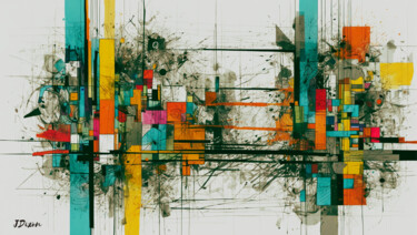 Картина под названием "Art Rigel EFERVESCE…" - Dixon Galvao, Подлинное произведение искусства, Цифровая живопись Установлен…