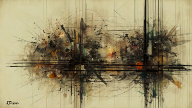 Painting titled "Art Spica UNSTABLE…" by Dixon Galvao, Original Artwork, Digital Painting Mounted on Wood Stretcher frame