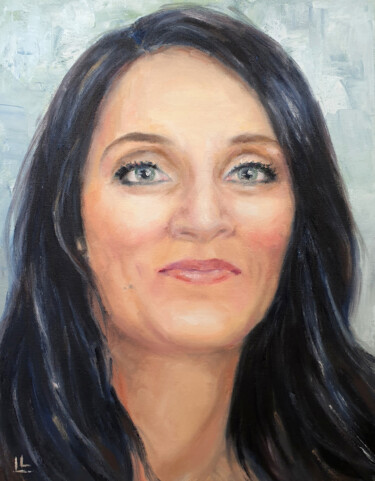 "Woman portrait in i…" başlıklı Tablo Dizlarka tarafından, Orijinal sanat, Petrol Ahşap Sedye çerçevesi üzerine monte edilmiş