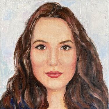 Painting titled "Woman oil portrait" by Dizlarka, Original Artwork, Oil