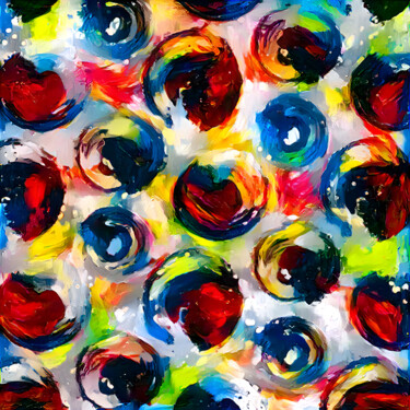 Digital Arts titled "Abstract colorful a…" by Dizlarka, Original Artwork, Digital Painting