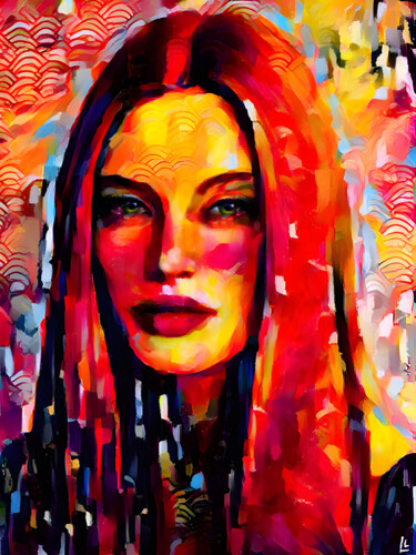Painting titled "Pop art, Colorful p…" by Dizlarka, Original Artwork, Digital Painting