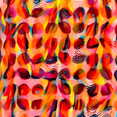 Pintura intitulada "Abstract colorful a…" por Dizlarka, Obras de arte originais, Pintura digital